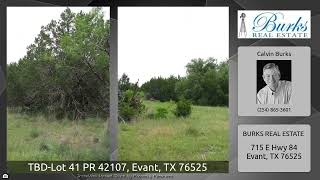 TBD-Lot 41 PR 42107, Evant, TX 76525