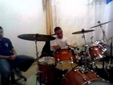 Ruben Pagan playing drums