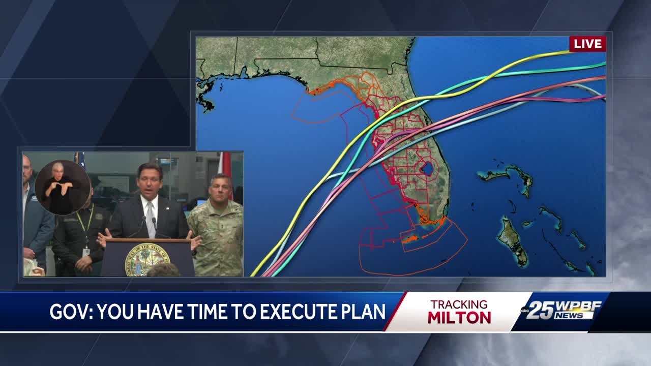 Gov. DeSantis gives update as Hurricane Milton nears Florida