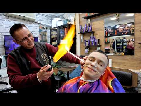 ASMR Tough Turkish barbershop routine after holidays