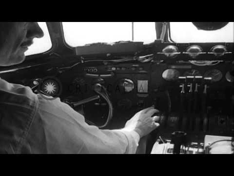 A Trans World Airlines Lockheed Constellation plane during a public demonstration...HD Stock Footage