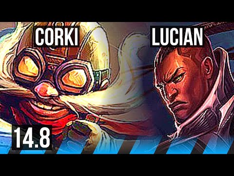 CORKI vs LUCIAN (MID) | Rank 7 Corki, Legendary, 49k DMG | NA Challenger | 14.8