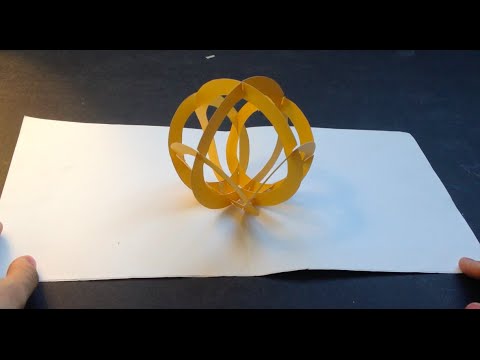 Super Easy Way To Make An 3D Ball Kirigami Pop Up Paper Tutorial | Free Pattern