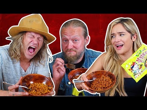 Spicy Black Bean Jjajang Noodle Challenge ft Jukka and Jarppi Dudesons