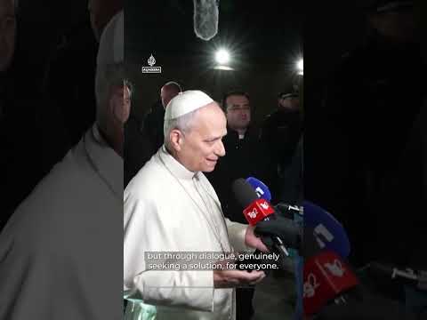 Pope Leo XIV: 'Work for peace not with weapons, but through dialogue'