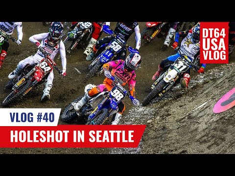 Nique Thury USA Vlog #40 - Holeshot and leading laps at the SX in Seattle