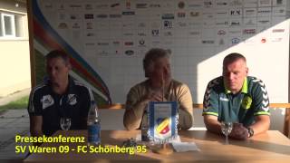 preview picture of video 'Pressekonferenz SV Waren 09 - FC Schönberg 95'