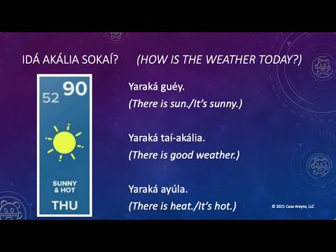 Let's Talk Taíno 30 - How is the weather today?