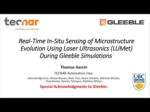 Episode 19 - Real-Time In-Situ Sensing of Microstructure Evolution using Laser Ultrasonics + Gleeble