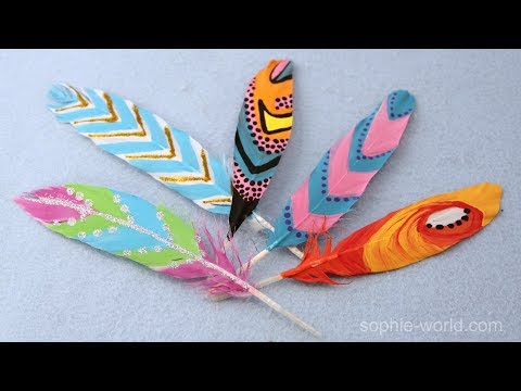 How to Make Painted Feathers | Sophie's World