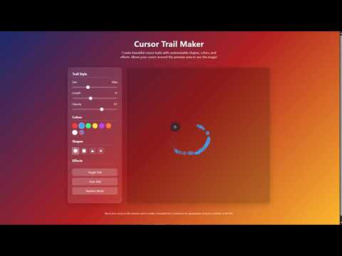 Cursor Trail Maker Using Html Css And Javascript With Source Code