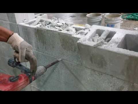 How to make opening in a block wall.