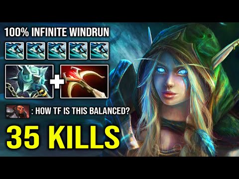 Most Imbalanced WR Ever | WTF 35Kills 100% Infinite Windrun EZ Counter All Tanky Heroes DotA 2