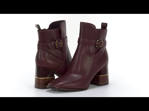 Tory Burch Multi Logo Buckle Boot | Zappos.com