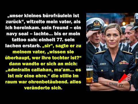 "He saw my Unit 77 tattoo, froze—and suddenly called me 'Admiral Callahan, ma'am.'"