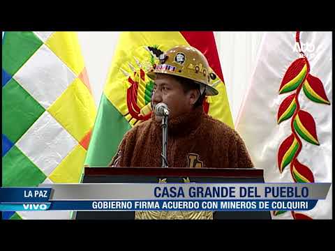 Gobierno y mineros de Colquiri suscriben acuerdos para fortalecer la actividad minera