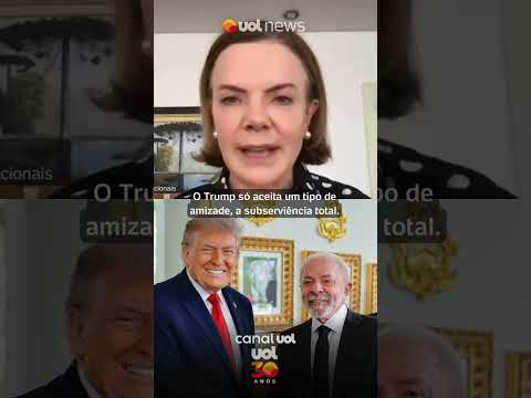 Trump respeita Lula, mas tem interesses políticos e é estimulado pela família Bolsonaro, diz Gleisi