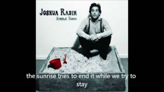Joshua Radin - They Bring Me to You (LYRICS)