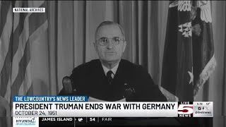 VIDEO: This Day in History: Oct. 24, 1951: Truman officially ends state of war with Germany
