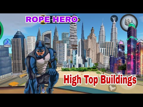 "Epic High Top Building Stunts in Rope Hero Vice Town 2"