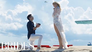 Victoria&#39;s Secret Model Devon Windsor&#39;s Perfect Proposal | BRIDES