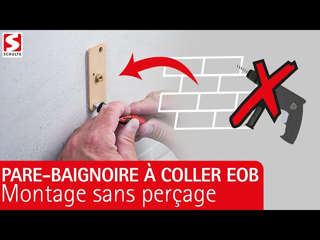 Video teaser for Pare-baignoire à coller EOB : comment installer une paroi de baignoire sans percer dans le mur ?
