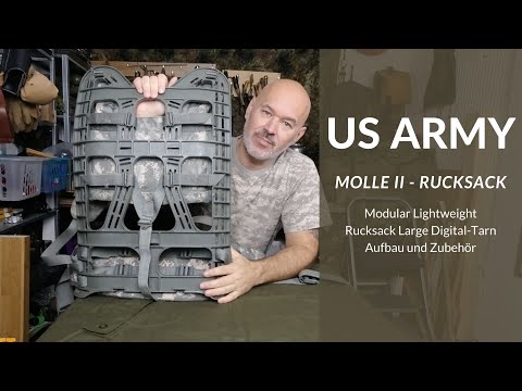 US Army Molle II Gefechtsrucksack-Aufbau & Zubehör  4K