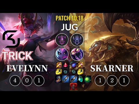 SK Trick Evelynn vs Skarner Jungle - KR Patch 10.18