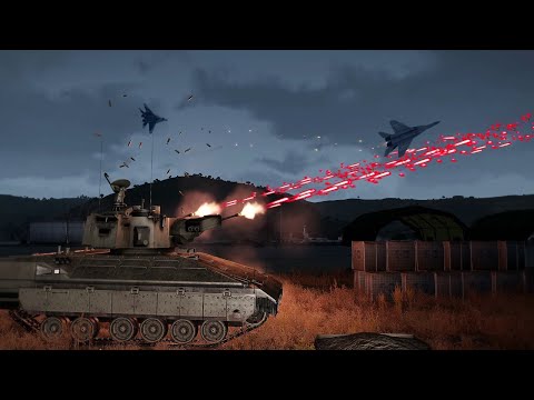 Anti-Air Tank Survive a Surprise Attack With Fighter Jet - Military Simulation - Arma 3