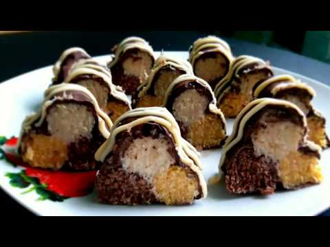 Десерт кокосовый без выпечки \ Dessert without baking