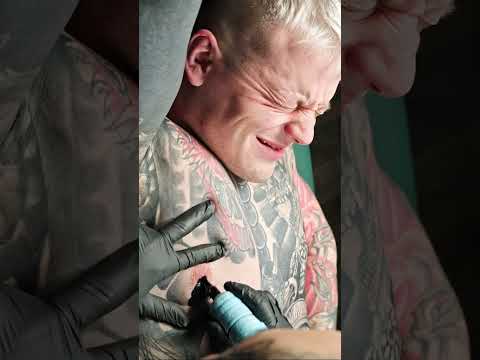 THE MOST PAINFUL TATTOO🩸NIPPLE TATTOO #art #tattoo #funny