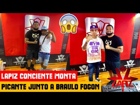 LÁPIZ CONCIENTE GRABANDO JUNTO A BRAULIO FOGÓN X YOUNG GATILLO Y LEO RD PRODUCIENDO