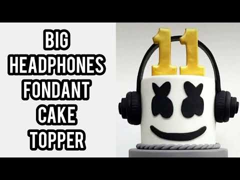 Fondant Headphones Tutorial | Headphones Fondant Cake Topper | Music Headphones | Samia's Kitchen