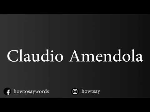 How To Pronounce Claudio Amendola