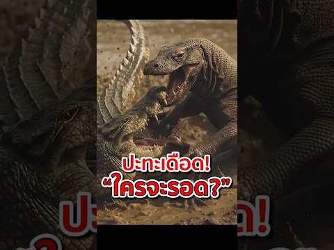 Fierce clash! Thai crocodiles vs. Komodo dragons! 🐊🔥