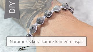 Jaspis Picasso korálky 10,5mm, 35 ks
