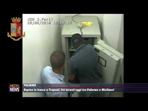 Rapina in banca a Trapani, tre arresti oggi fra Palermo e Misilmeri