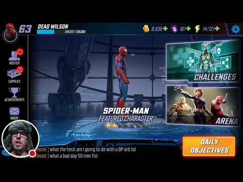 Opening a Mega Orb in Marvel Strike Force (terrible audio sorry still figuring it out)