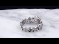 video - Carved Infinity Pave Engagement Ring With Alexandrite