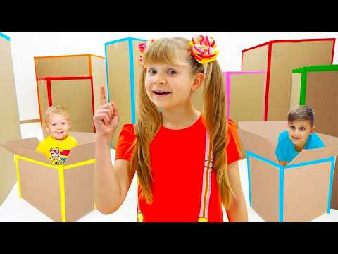 Diana and Roma Hide and Seek in Boxes Challenge - BEST Adventures with Diana and Roma