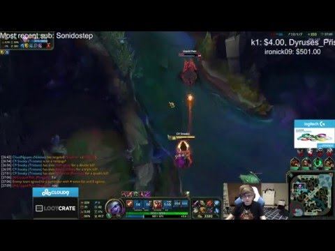 Sneaky mad at denied Pentakill - League of Legends