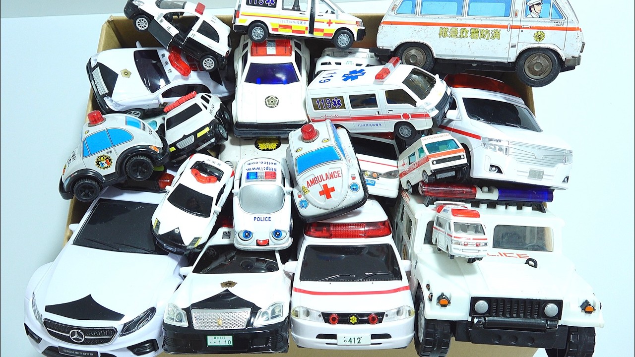 Collect ambulance and police car miniature cars and start driving uphill!