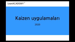 Kaizen uygulamaları webinarı