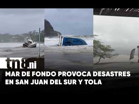 Mar de fondo provoca severas afectaciones en el litoral pacífico de Nicaragua