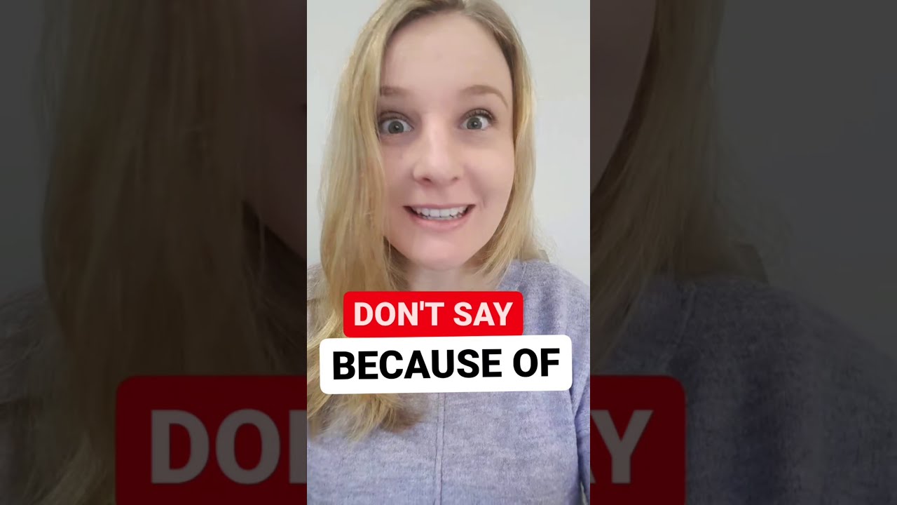 STOP SAYING 'BECAUSE OF'! Learn Alternative English Phrases and Expressions #shorts