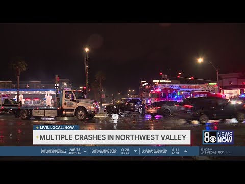 Las Vegas roads experience crashes during Christmas Eve ‘atmospheric river’