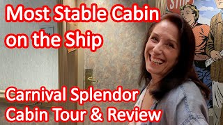 Carnival Splendor Inside Cabin 1316 Tour & Review - Most Stable Cabin on a Cruise Ship