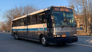 Eltingville Transit Center Bound 2007 MCI D4500CL 4321 SIM31 Express Bus At Marsh Av & Elmwood Pk Dr