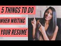 5 Do's for RESUME writing | Nidhi Nagori