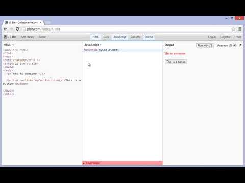 4 Adding in a button a function in JavaScript